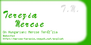 terezia mercse business card